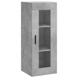 Wall Mounted Cabinet Concrete Grey 34.5x34x90 cm - thumbnail 2