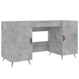Desk Concrete Grey 140x50x75 cm Engineered Wood - thumbnail 3