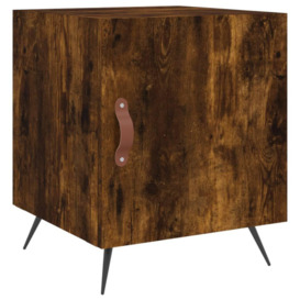 Bedside Cabinet Smoked Oak 40x40x50 cm Engineered Wood - thumbnail 2