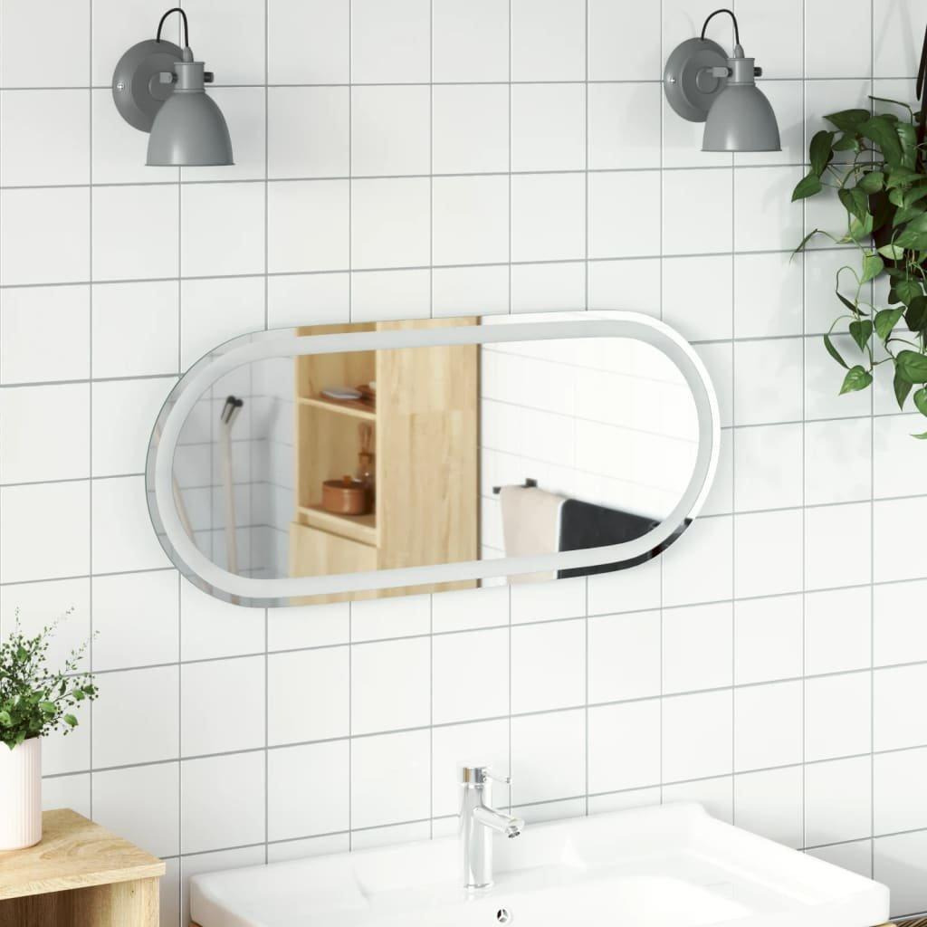 LED Bathroom Mirror 90x40 cm Oval - image 1