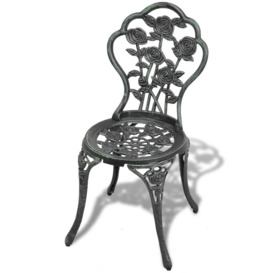 Bistro Chairs 2 pcs Cast Aluminium Green - thumbnail 2