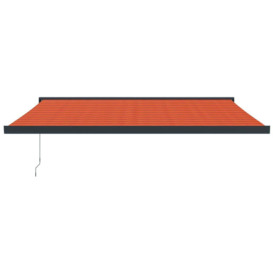 Retractable Awning Orange and Brown 4x3 m Fabric and Aluminium - thumbnail 3