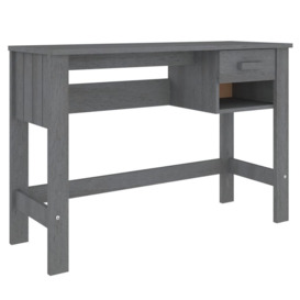 Desk HAMAR Dark Grey 110x40x75 cm Solid Wood Pine - thumbnail 2