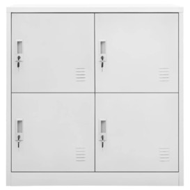 Locker Cabinets 2 pcs Light Grey 90x45x92.5 cm Steel - thumbnail 3