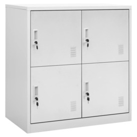 Locker Cabinets 2 pcs Light Grey 90x45x92.5 cm Steel - thumbnail 2