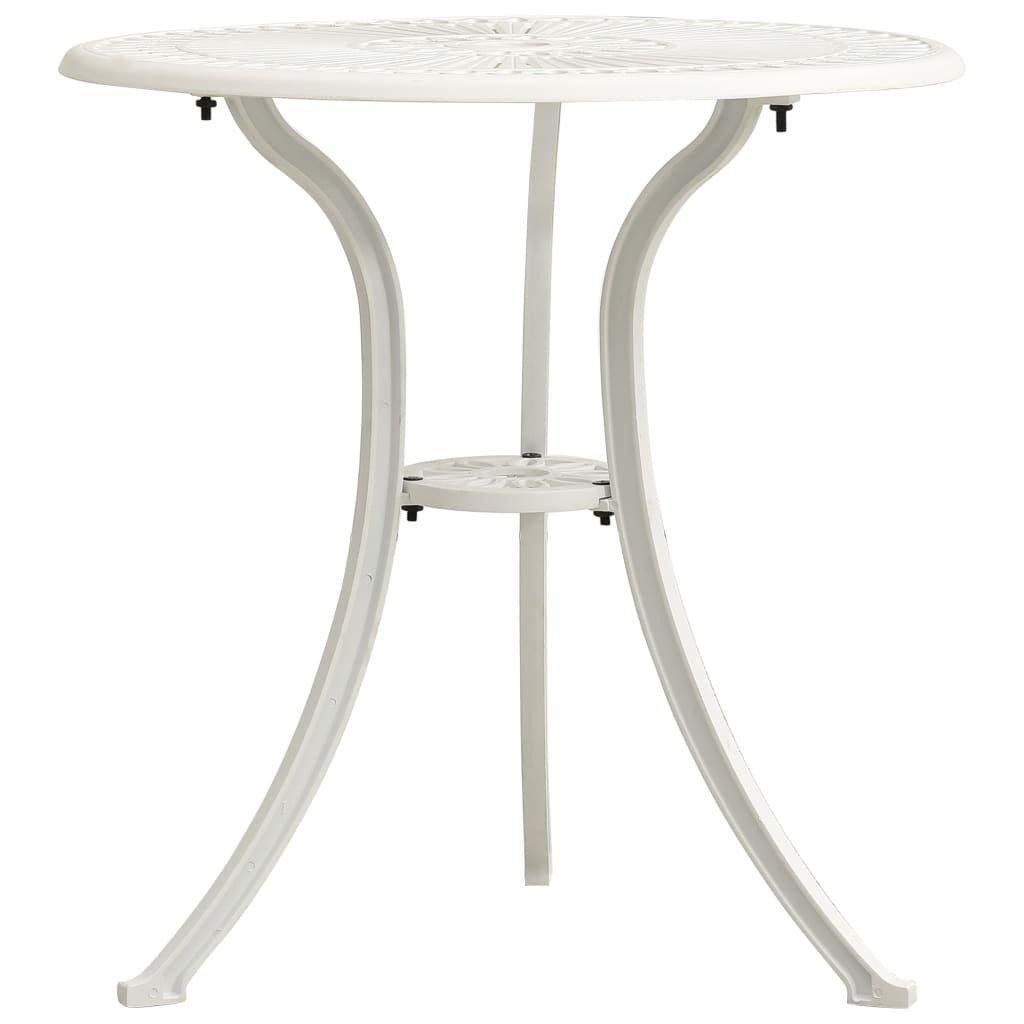 Garden Table White 62x62x65 cm Cast Aluminium - image 1