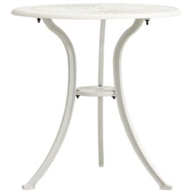 Garden Table White 62x62x65 cm Cast Aluminium - thumbnail 1