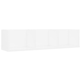 CD Wall Shelf White 75x18x18 cm Engineered Wood - thumbnail 2