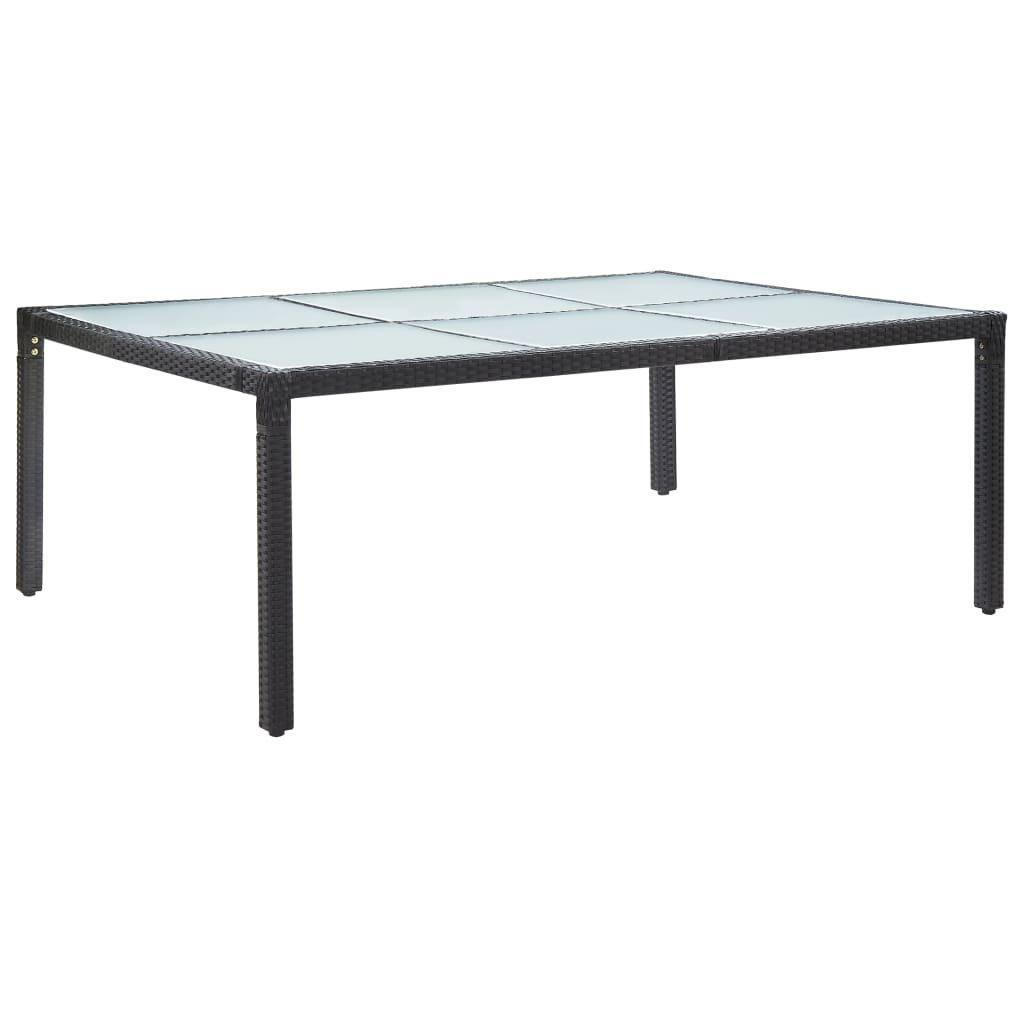 Outdoor Dining Table Black 200x150x74 cm Poly Rattan - image 1