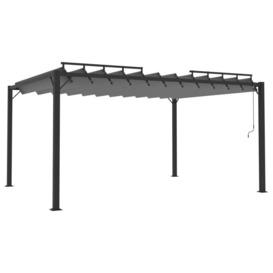 Gazebo with Louvered Roof 3x4 m Anthracite Fabric and Aluminium - thumbnail 2