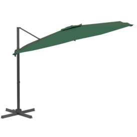 Cantilever Umbrella with Aluminium Pole Green 400x300 cm - thumbnail 3