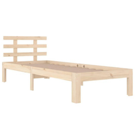 Bed Frame Solid Wood 90x190 cm Single - thumbnail 3