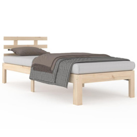 Bed Frame Solid Wood 90x190 cm Single - thumbnail 2