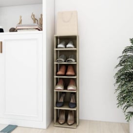 Shoe Cabinet Sonoma Oak 27.5x27x102 cm Engineered Wood - thumbnail 1