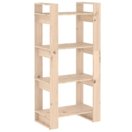 Book Cabinet/Room Divider 60x35x125 cm Solid Wood - thumbnail 2