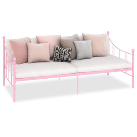 Daybed Frame Pink Metal 90x200 cm - thumbnail 2