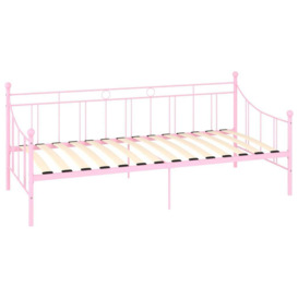 Daybed Frame Pink Metal 90x200 cm - thumbnail 3