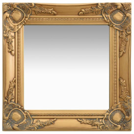Wall Mirror Baroque Style 40x40 cm Gold - thumbnail 1