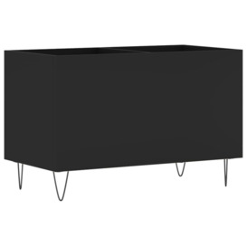 Record Cabinet Black 74.5x38x48 cm Engineered Wood - thumbnail 2