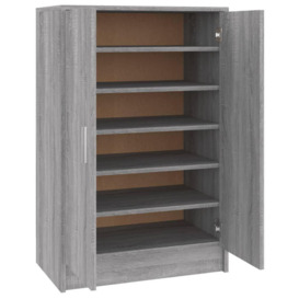Shoe Cabinet Grey Sonoma 60x35x92 cm Engineered Wood - thumbnail 2