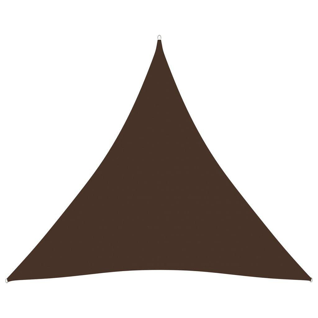 Sunshade Sail Oxford Fabric Triangular 4x4x4 m Brown - image 1