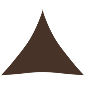Sunshade Sail Oxford Fabric Triangular 4x4x4 m Brown - thumbnail 1