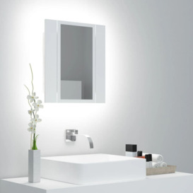 LED Bathroom Mirror Cabinet White 40x12x45 cm - thumbnail 1