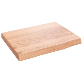 Wall Shelf Light Brown 40x30x(2-4) cm Treated Solid Wood Oak - thumbnail 1