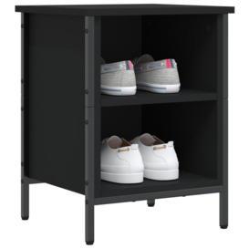Shoe Cabinet Black 38x35x50 cm Engineered Wood - thumbnail 3