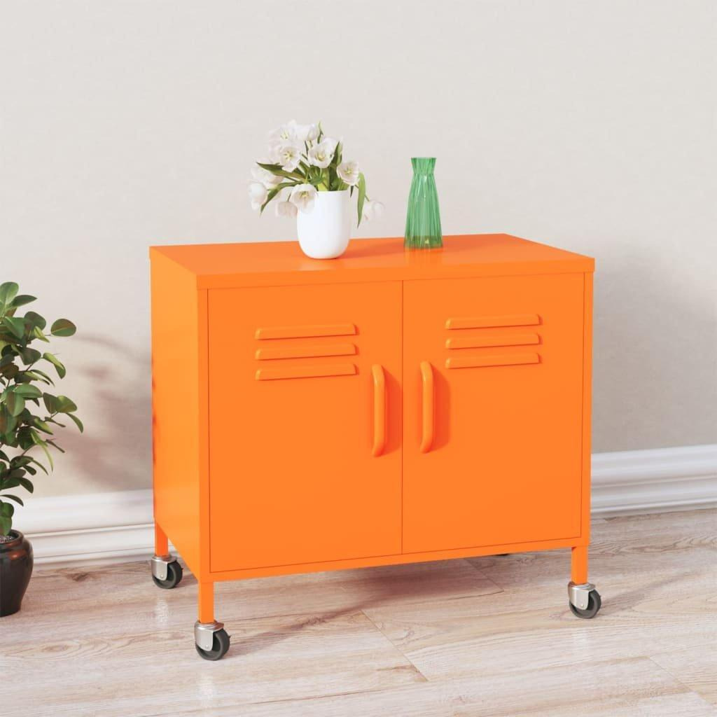 Storage Cabinet Orange 60x35x56 cm Steel - image 1