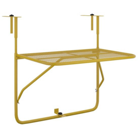Balcony Table Gold 60x40 cm Steel - thumbnail 2