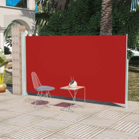 Patio Terrace Side Awning 160 x 300 cm Red - thumbnail 1