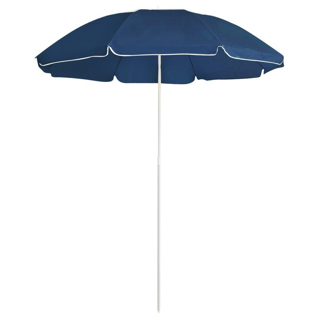 Outdoor Parasol with Steel Pole Blue 180 cm - image 1