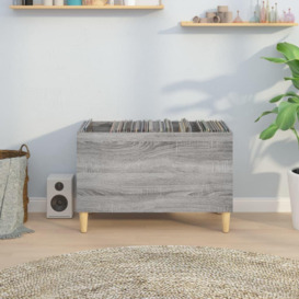 Record Cabinet Grey Sonoma 74.5x38x48 cm Engineered Wood - thumbnail 3