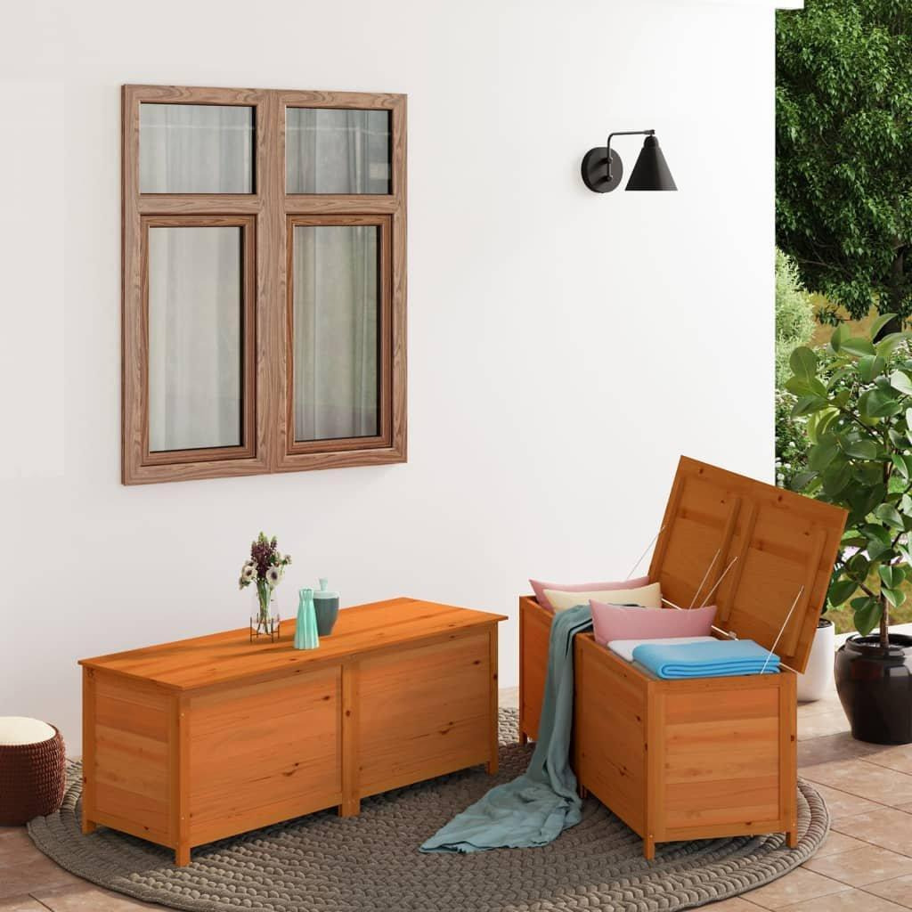 Outdoor Cushion Box Brown 200x50x56 cm Solid Wood Fir - image 1