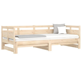 Pull-out Day Bed Solid Wood Pine 2x(80x200) cm - thumbnail 3