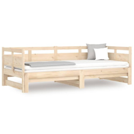 Pull-out Day Bed Solid Wood Pine 2x(80x200) cm - thumbnail 2