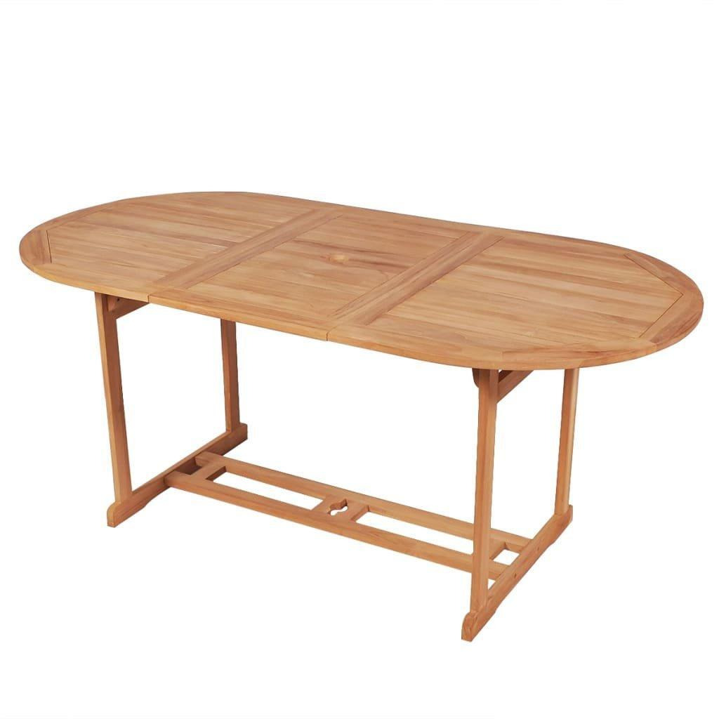 Garden Table 180x90x75 cm Solid Teak Wood - image 1