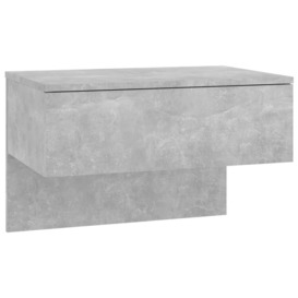 Wall-mounted Bedside Cabinet Concrete Grey - thumbnail 2