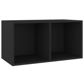 Vinyl Storage Box Black 71x34x36 cm Engineered Wood - thumbnail 2