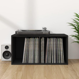 Vinyl Storage Box Black 71x34x36 cm Engineered Wood - thumbnail 1