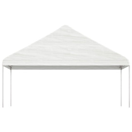 Gazebo with Roof White 13.38x5.88x3.75 m Polyethylene - thumbnail 3
