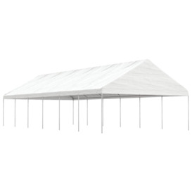Gazebo with Roof White 13.38x5.88x3.75 m Polyethylene - thumbnail 1