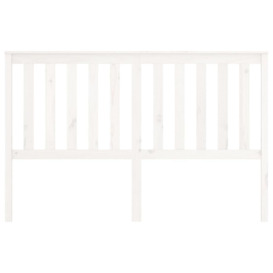 Bed Headboard White 156x6x101 cm Solid Wood Pine - thumbnail 3