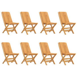 Folding Garden Chairs 8 pcs 47x47x89 cm Solid Wood Teak - thumbnail 3
