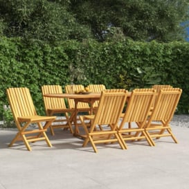 Folding Garden Chairs 8 pcs 47x47x89 cm Solid Wood Teak - thumbnail 1