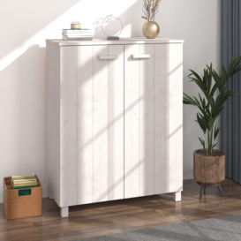 Shoe Cabinet HAMAR White 85x40x108 cm Solid Wood Pine