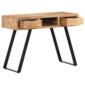 Desk 107x45x79 cm Solid Acacia Wood with Live Edges - thumbnail 3