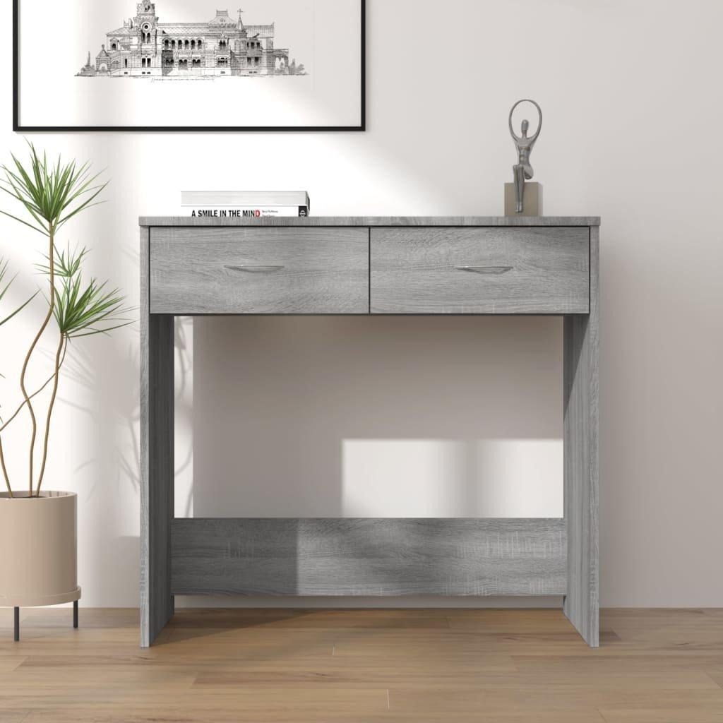 Desk Grey Sonoma 80x40x75 cm Engineered Wood - image 1