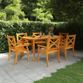Garden Table 160x90x75 cm Solid Wood Acacia